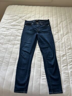 PAIGE Dark Blue Denim Jeans - Classic Indigo